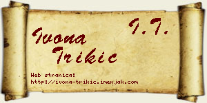Ivona Trikić vizit kartica